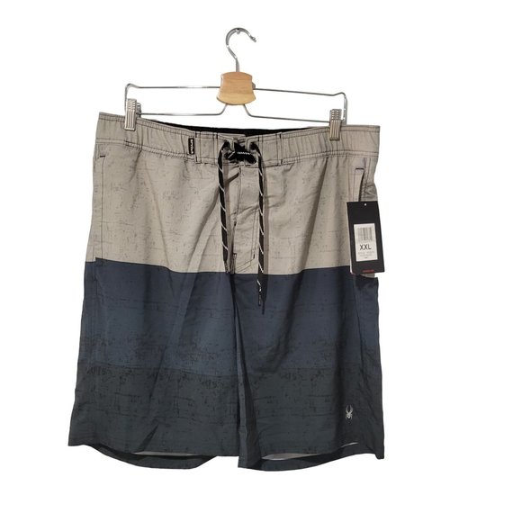 Spyder Other - Spyder Men’s Hydro Series Hybrid Swim Shorts Size XXL Black/ Gray